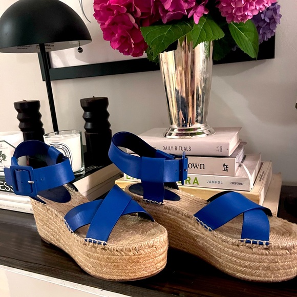 Celine Shoes - Céline buckle platform Espadrilles sandals SZ 39 9